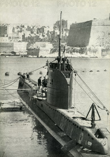 British submarine at Malta, World War II, 1945. Creator: Unknown.