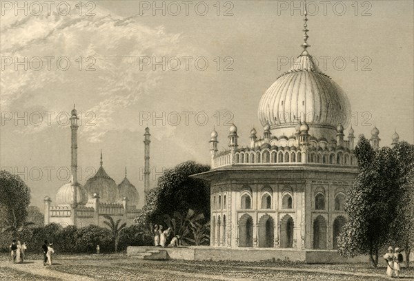 'Mausoleum at Lucnon, 1835. Creator: William Daniell.