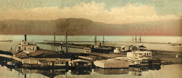 'Suez - The Docks', c1918-c1939. Creator: Unknown.