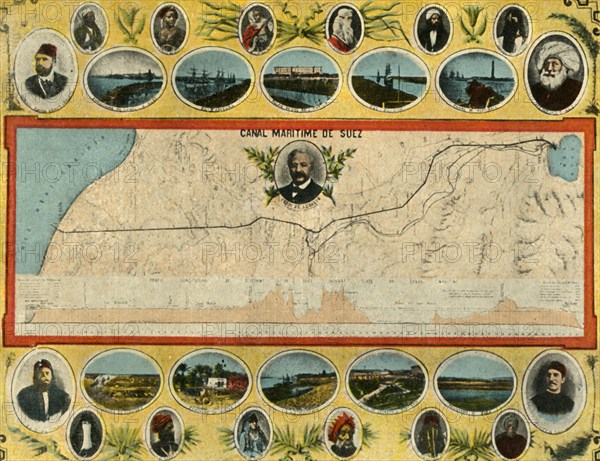 'Port-Said - The Plan of the Canal', c1918-c1939. Creator: Unknown.