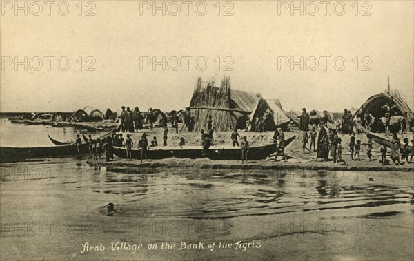 'Arab Village on the Bank of the Tigris', c1918-c1939. Creator: Unknown.