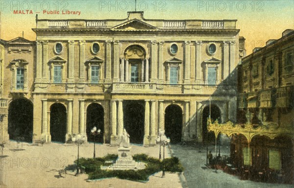 'Malta - Public Library', c1918-c1939. Creator: Unknown.