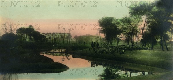 'Cairo: Native village near Gizeh', c1918-c1939. Creator: Unknown.