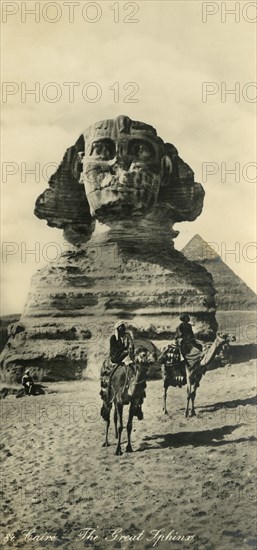 'Cairo - The Great Sphinx', c1918-c1939. Creator: Unknown.