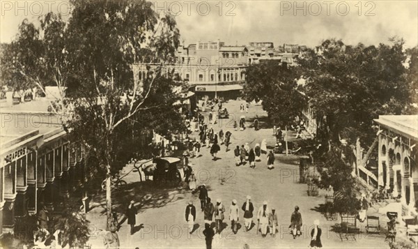 'A Portion of the Sadar Bazar, Rawalpindi - Taken from the Massy Gate', c1918-c1939. Creator: Unknown.