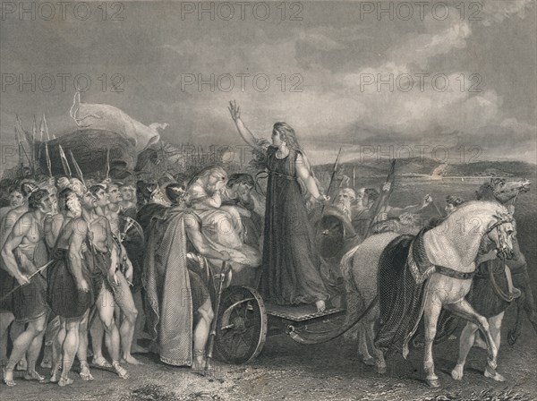 'Boadicea, Queen of the Iceni...', (mid 19th century). Creator: Henry Lemon.