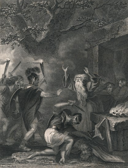 'The Massacre of the Druids', (mid 19th century).  Creator: J Rogers.