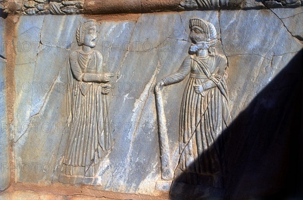 Roman carving at Sabratha, Libya, c161-c192 AD.