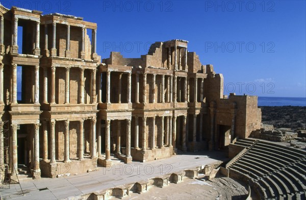 Roman theatre, Sabratha, Libya, c161-192 AD.