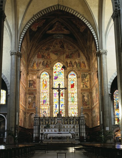 Interior of the church of Santa Maria Novella, Florence, Italy