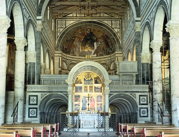 Interior of the Basilica of San Miniato al Monte, Florence, Italy