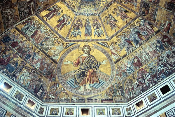 Mosaic ceiling, Baptistry of St John, Florence, Italy