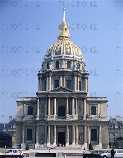 Les Invalides from the Pont Alexandre III, Paris, France