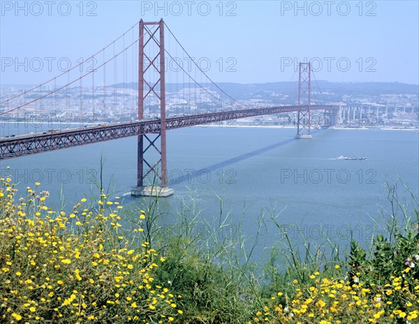 25th April Bridge over the River Tagus, Lisbon, Portugal