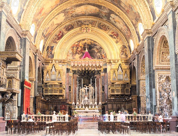 Interior of St John's Co-Cathedral, Valletta, Malta