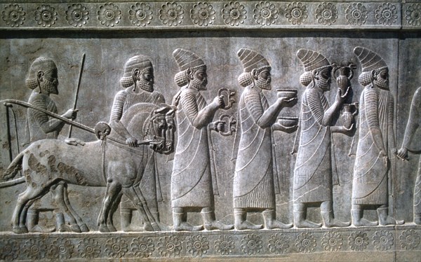 Relief of Syrians or Lydians, the Apadana, Persepolis, Iran