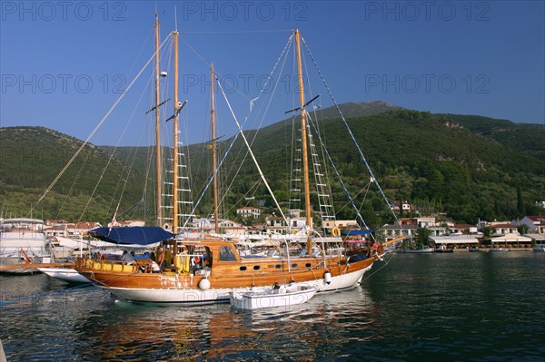 Sailing boat off Sami, Kefalonia, Greece