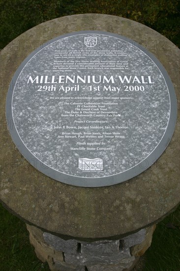 Millennium Wall, the National Stone Centre, Derbyshire