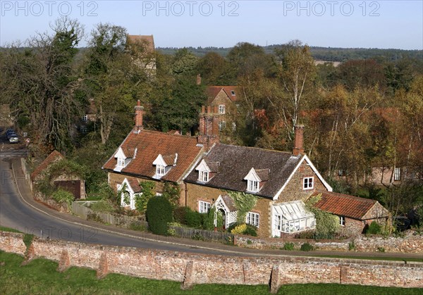 Cottages in the village of Castle Rising, King's Lynn, Norfolk, 2005