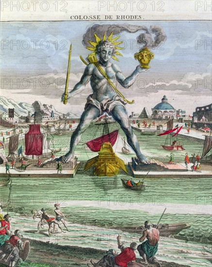 The Colossus of Rhodes, 18th century. Artist: Georg Balthasar Probst