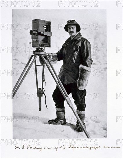 Herbert Ponting, British photographer, in the Antarctic, 1910-1912. Artist: Unknown