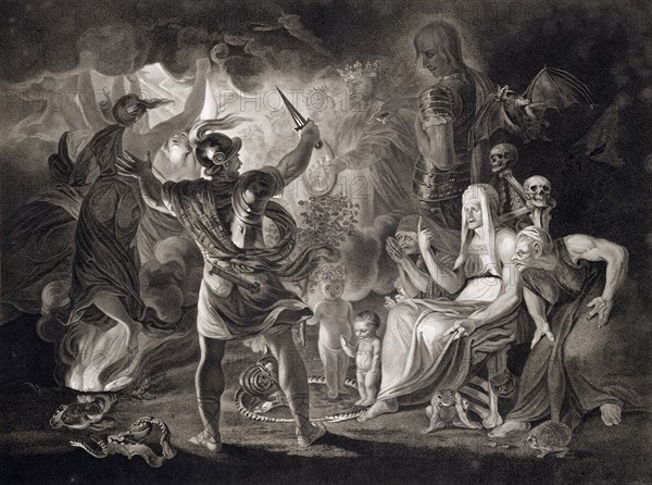 Macbeth, the Three Witches and Hecate, 1805. Artist: John Boydell