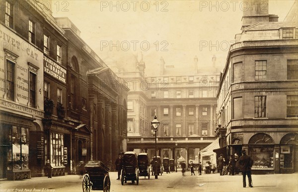 Abbey Square and Pump Rooms, Bath, c1880. Artist: Unknown