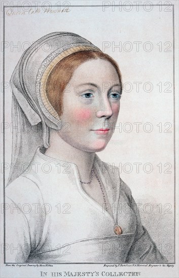 Catherine Howard, fifth wife of Henry VIII, (1796). Artist: Francesco Bartolozzi