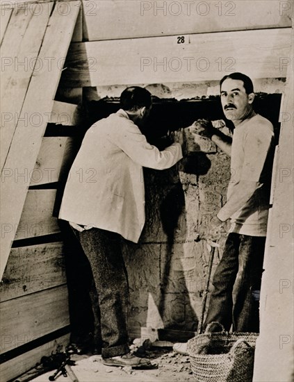 Howard Carter, British archaeologist, in the Valley of the Kings, Egypt, 1922. Artist: Harry Burton