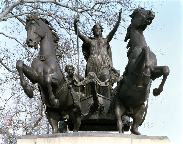 Statue of Boadicea, Thames Embankment, London. Artist: Unknown