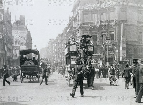 Ludgate Circus, London, prepared for Queen Victoria's Diamond Jubilee, 1897. Artist: Paul Martin