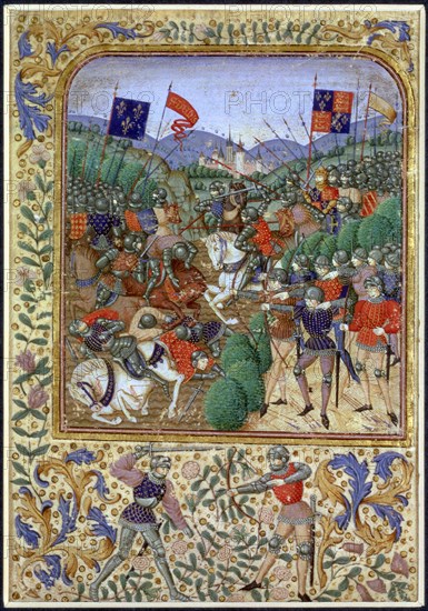 Battle of Agincourt, France, 25 October 1415, (19th century). Artist: Unknown