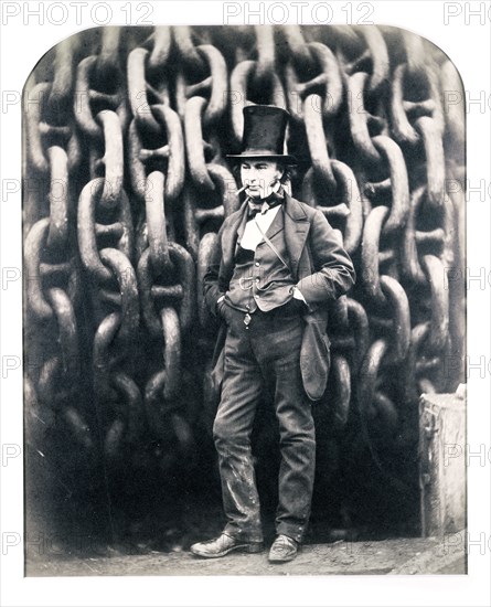 Isambard Kingdom Brunel, British engineer, 1857. Artist: Robert Howlett