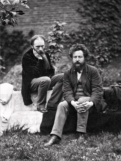 Sir Edward Burne-Jones and William Morris, 19th century. Artist: Frederick Hollyer