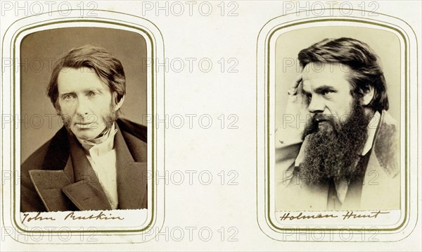 John Ruskin, English artist, poet and critic, and William Holman Hunt, English artist, 1865. Artist: Elliott & Fry