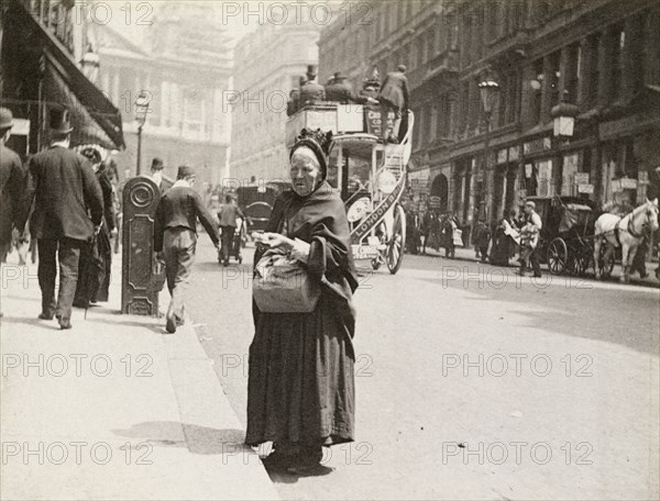 Match seller, Ludgate Hill, London, 1893. Artist: Paul Martin