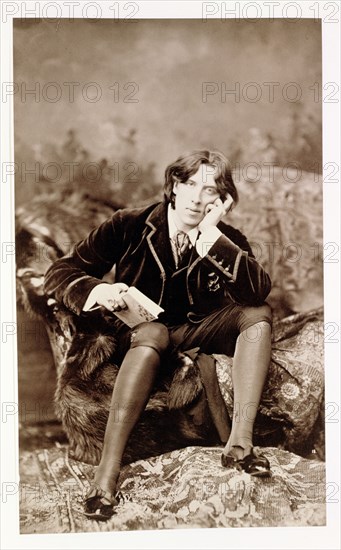 Oscar Wilde, Irish born wit and playwright, 1882. Artist: Unknown