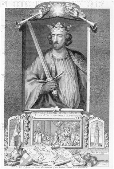 Edward I, King of England, (18th century). Artist: George Vertue