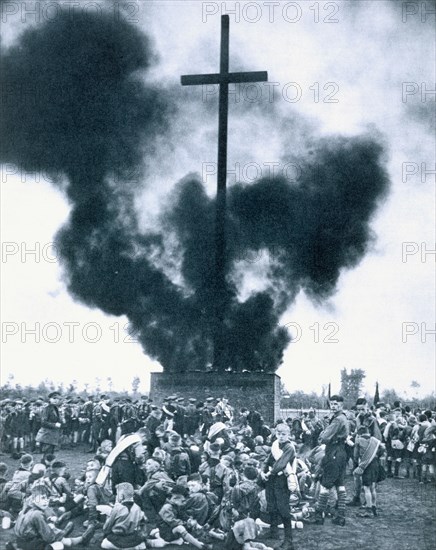 Rally in honour of Albert Leo Schlageter on a heath near Dusseldorf, Germany, 29th March 1933. Artist: Unknown