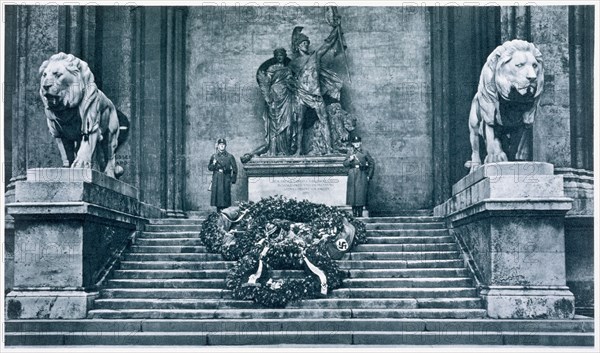 Wreath laid by Adolf Hitler on Martyrs' Day at the Hall of the Fallen, 9th November, 1933. Artist: Unknown