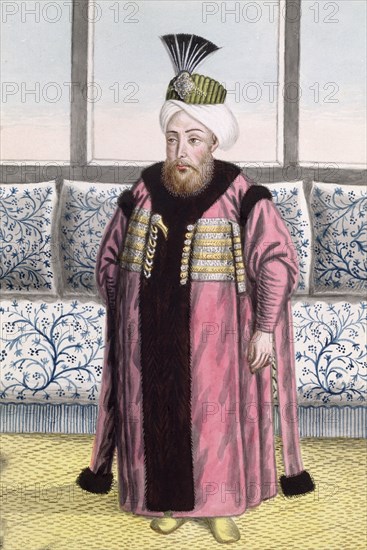 Mustafa II, Ottoman Emperor, (1808). Artist: John Young