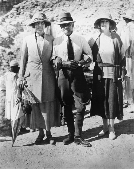 Visitors to the Tomb of Tutankhamun, Valley of the Kings, Egypt, 1923.  Artist: Harry Burton