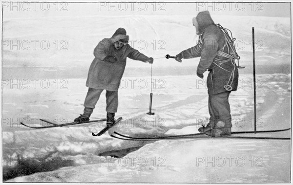 Improvised sounding tackle, Antarctica, 1911-1912. Artist: Unknown