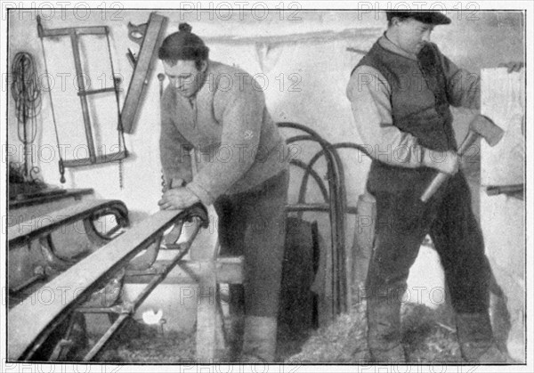 The carpenters' shop, Amundsen's South Pole expedition, Antarctica, 1911-1912. Artist: Unknown