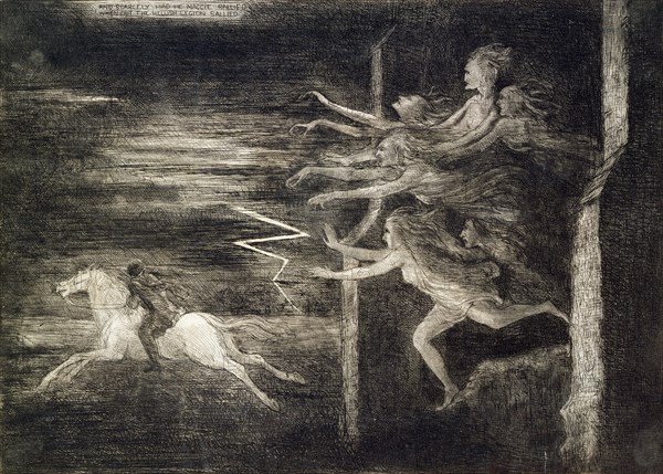 'And scarcely had he Maggie rallied, When out the hellish legion sallied', 19th century. Artist: Richard Cockle Lucas