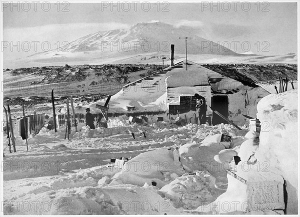 'In Winter Quarters Working on Maps and Records', Antarctica, 1911-1912. Artist: Herbert Ponting