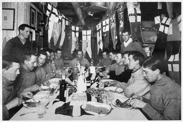 'Captain Scott's last Birthday Dinner', Antarctica, June 6th 1911. Artist: Herbert Ponting