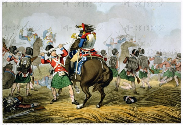 Battle of Waterloo, 1815 (1817). Artist: Matthew Dubourg