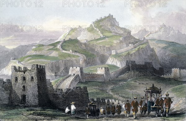 'The Great Wall of China', 1843. Artist: Thomas Allom