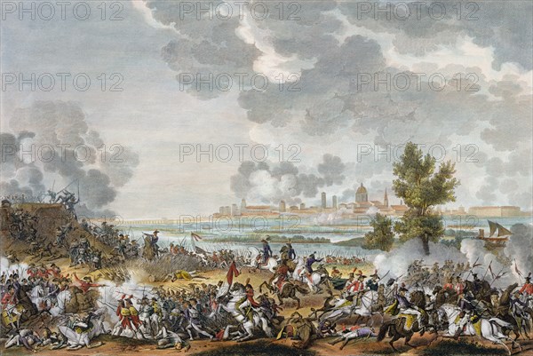 The Battle of San Giorgio di Mantova, Italy, 29 Fructidor, Year 4 (September 1796). Artist: Jean Duplessis-Bertaux